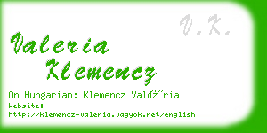 valeria klemencz business card